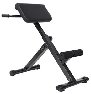 balancefrom adjustable roman chair ab back hyperextension bench with handle, 300-pound capacity black