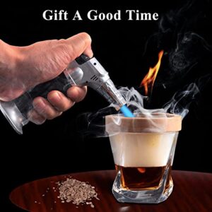 Cocktail Smoker Kit with Torch, Bourbon Whiskey Smoker Infuser Kit with 4 Flavors Wood Chips, Old Fashioned Smoker Kit with Drink Smoker Accessories as for Men, Dad, Husband