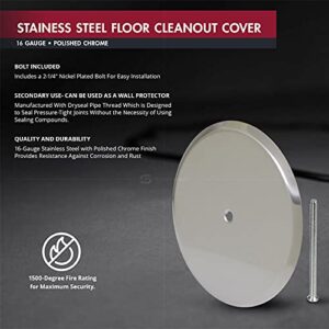 Supply Giant Floor Cleanout Cover Plate, 10-Inch, Stainless Steel, Chrome