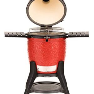 Kamado Joe KJ15040921 Classic Joe III 18-inch Charcoal Grill with Cart and Side Shelves, Blaze Red