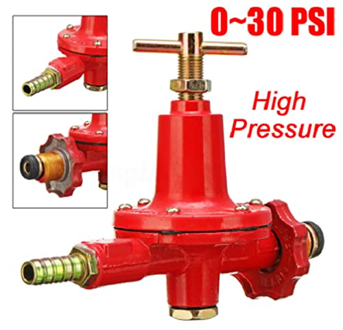 0-30PSI Adjustable High Pressure Propane Regulator Valve for Outdoor BBQ Burner Fryer Valve Campers Tank Regulator