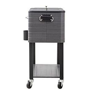 Sunjoy A601000800 80QT Gray Wood Grain Finish Cooler