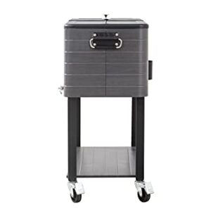 Sunjoy A601000800 80QT Gray Wood Grain Finish Cooler