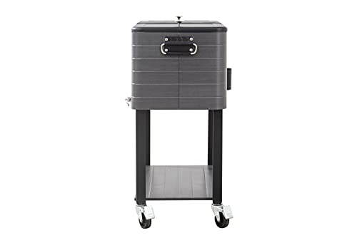 Sunjoy A601000800 80QT Gray Wood Grain Finish Cooler