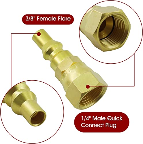 Propane Gas BBQ Grill, Heater Appliance 1/4" Quick Key to Hook Up Your Low Pressure RV's Quick-Connect