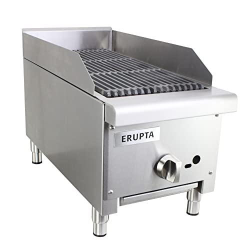 ERUPTA Commercial gas Charbroilers 12'' Natural/Propane Gas grill with 1 Burners BTU 28,000 Restaurant Equipment