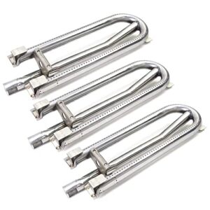 derurizy 19 1/8" x 6" gas grill burner stainless steel replacement parts for brinkmann charmglow 810-8905-s 810-8907-s and dcs 27dbqr, dcs 30 bgb30-bqr gas grill models, bbq pipe tube accessories, 3 pack