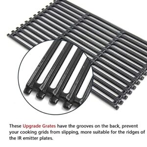 Hongso Grill Parts for Charbroil 466242815 466242716 466242715 463276016 463242716 Models, 17" Grill Grates 3 Pack Heat Plates Burner Tubes and Carryover Tubes Included