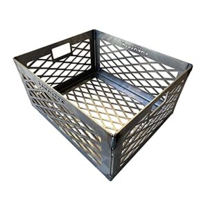 Total Control ® BBQ Charcoal Basket smoker pit fire box basket 12 x 10 x 6 Laser Cut - HEAVY DUTY