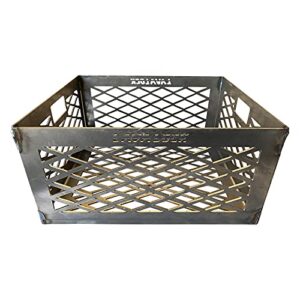 Total Control ® BBQ Charcoal Basket smoker pit fire box basket 12 x 10 x 6 Laser Cut - HEAVY DUTY