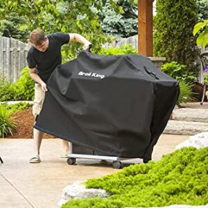 Broil King 68491 Heavy-Duty PVC Polyester Grill Cover,Black 63-Inches