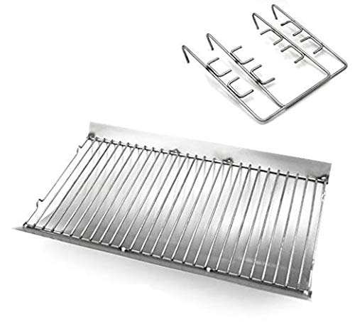 Htanch SZ3509 (1-Pack) 20.4 inches Stainless Steel Fire Grate Hanger and Ash Drip Pan for Chargriller 5050, Chargriller 5072, Chargriller 5650