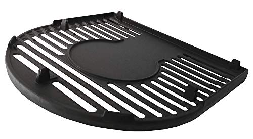 BBQ Grill Cast Iron Cooking Grate Griddle Combo for Coleman Roadtrip X-Cursion, LX, LXE, 285 Grills, Compatible with Swatop Accessories, 2-Pack