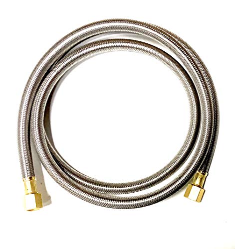 Shark Industrial 6FT Stainless Steel Braided Propane Hose Extension Assembly with 3/8" Female Flare on Both Ends for Gas Grill, RV Fire Pit
