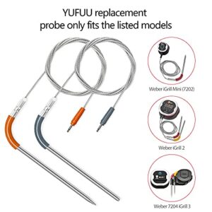 Grill Meat Probe Ambient Probe 2 Pack Temperature Probe Replacement for Weber iGrill 2 iGrill 3 iGrill Mini,Weber iGrill Probe Kit with Probe Holder…