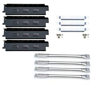 direct store parts kit dg160 replacement for charbroil 463440109 gas grill repair kit (ss burner + ss carry-over tubes + porcelain steel heat plate)