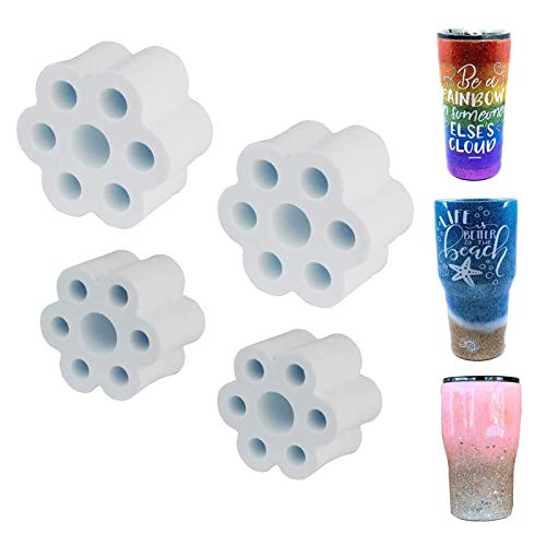 Koelin Cup Turner Foam - 4 Pieces Cup Turner Accessories fit 20 30 oz Tumbler for 1.05 inch PVC Pipe High Density Foam The Partner for Cup Spinner Machine 3/4 inch Wand