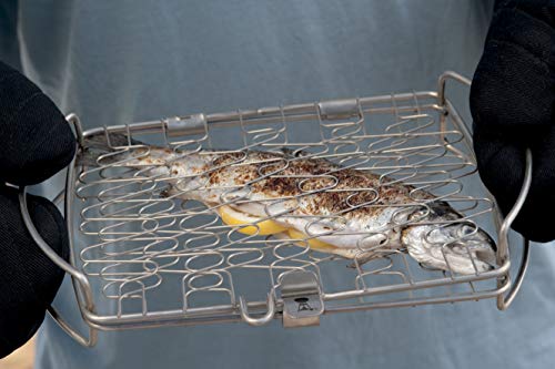 Weber 6470 Original Stainless Steel Fish Basket, Small (11.1 x 7.2 x 2)