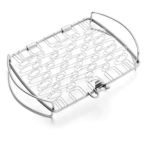 Weber 6470 Original Stainless Steel Fish Basket, Small (11.1 x 7.2 x 2)