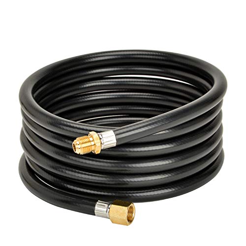 only fire 12 Ft Propane Extension Hose, 3/8'' Male Flare x Female Flare, Flexible Gas Line Fittings for RV, Gas Grill, Fire Pit, Heater, Camper