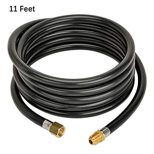 only fire 12 Ft Propane Extension Hose, 3/8'' Male Flare x Female Flare, Flexible Gas Line Fittings for RV, Gas Grill, Fire Pit, Heater, Camper