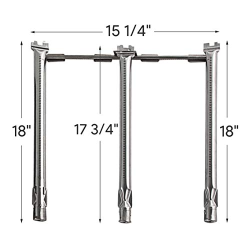 69787 18'' Burner Tube Replacement Parts for Weber Spirit II 300 & Spirit 300 Series, Spirit E310 S310 E320 S320 E330 S330 SP330 46510001 46700401 47510001 46500401 46513101, 68950 Stainless Steel 304