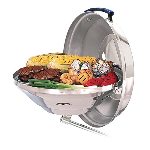 Magma Products, A10-104 Marine Kettle Charcoal Grill w/Hinged Lid, Original Size, Multi ,15" Diameter