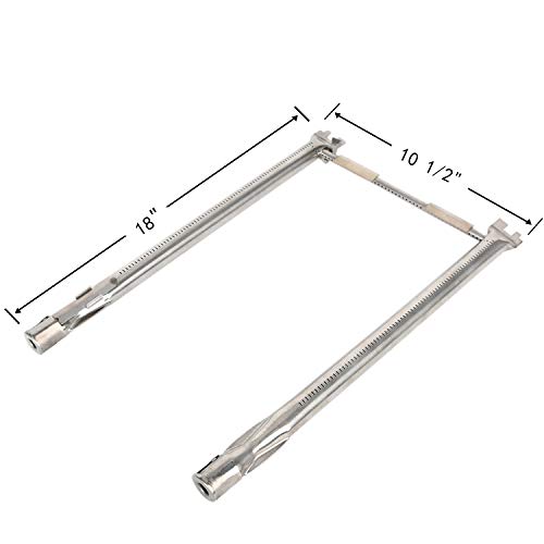 Gassaf 15.3 inch Flavorizer bar & 18 inch Burner Tube Set Replacement for Weber 7635 69785, Spirit 200 Series Spirit S-210, S-220, E-210, E-220, 3-Pack Stainless Steel Flavor Bar & Burner Tube Kit