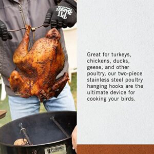 Pit Barrel Cooker Stainless Steel Turkey Hanger | Barrel Smoker Turkey Accessory | BBQ Turkey Hanger
