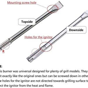 Hongso 5 Burners Pipe Tube and 5 Heat Plates Repair Kit Replacement Parts for Jenn Air Gas Grill 720-0709, 720-0709B, 720-0727, Kitchen Aid 720-0709C, 720-0954, 720-0954A, SBE6415-SPG4515