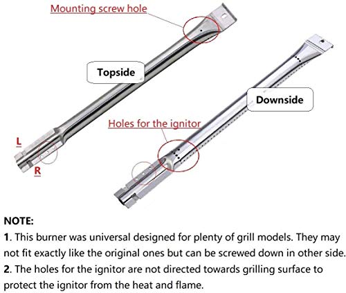 Hongso 5 Burners Pipe Tube and 5 Heat Plates Repair Kit Replacement Parts for Jenn Air Gas Grill 720-0709, 720-0709B, 720-0727, Kitchen Aid 720-0709C, 720-0954, 720-0954A, SBE6415-SPG4515