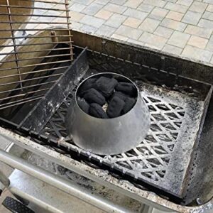 Mini BBQ Vortex™ (in) Direct Cooking Charcoal Grill Accessory Cone for BGE Kamado Jumbo Smokey Joe - Original - USA Made -Genuine Mini Size