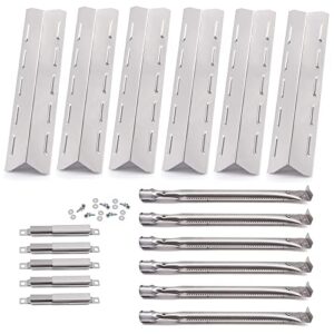 hiorucet grill replacement parts for kenmore 6 burner 146.23681310 146.47223610 146.23766310 gas grill models. stainless steel grill burner tubes, heat plates, carryover tubes replacement kit.
