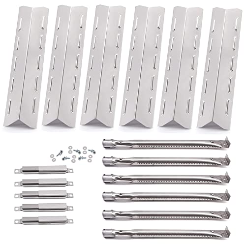 Hiorucet Grill Replacement Parts for Kenmore 6 Burner 146.23681310 146.47223610 146.23766310 Gas Grill Models. Stainless Steel Grill Burner Tubes, Heat Plates, Carryover Tubes Replacement Kit.