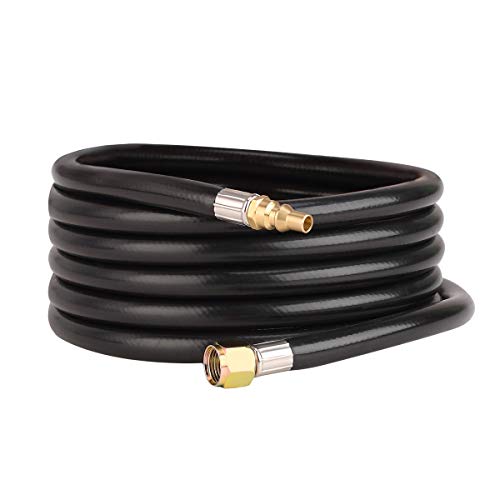 GASLAND RV Propane Hose, 12ft RV Quick Connect Hose for Grill, BBQ Quick Release LP Gas Line for Camp Chef Stove, Pit Boss Burner - 3/8 Female Flare Fitting x 1/4 Full Flow Male Plug