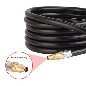 GASLAND RV Propane Hose, 12ft RV Quick Connect Hose for Grill, BBQ Quick Release LP Gas Line for Camp Chef Stove, Pit Boss Burner - 3/8 Female Flare Fitting x 1/4 Full Flow Male Plug