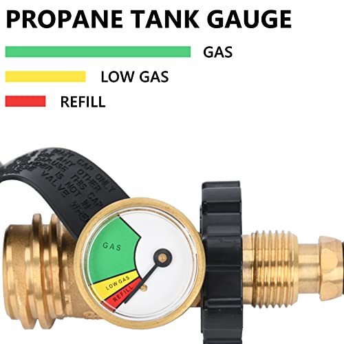 GasSaf Universal Propane Tank Adapter Disposable Bottle Fitting POL Converts to QCC1/Type1 Wrench to Hand Tighten