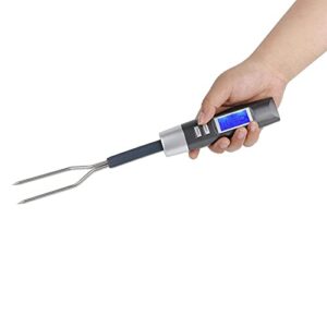 Meat Thermometer Fork, LCD Disply Digital Cooking Thermometer Fork Instant Read BBQ Fork Suitable for Kitchen, Grilling, Barbecue, Turkey