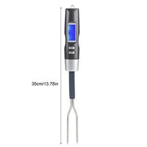 Meat Thermometer Fork, LCD Disply Digital Cooking Thermometer Fork Instant Read BBQ Fork Suitable for Kitchen, Grilling, Barbecue, Turkey