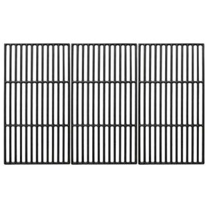 uniflasy cast iron cooking grate for char-griller 1624 smokin' champ charcoal grill horizontal smoker grates replacement parts for chargriller set of 3