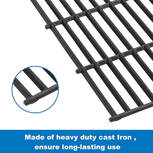 Uniflasy Cast Iron Crill Grate fit Chargriller 1733 Smokin' Champ Charcoal Grill Horizontal Smoker Grates,Cooking Grate Replacement Parts for Chargriller Set of 3