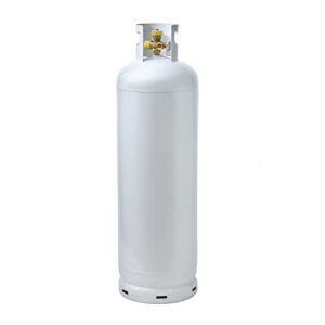flame king ysn100mlt-1 100lb multi-valve propane tank with high capacity filler, white