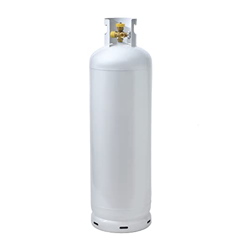 Flame King YSN100MLT-1 100LB Multi-Valve Propane Tank with High Capacity Filler, White