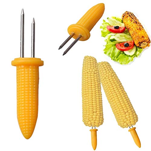 12 PCS/Set Corn on The Cob Holders, Corn on The Cob Skewers for BBQ, Durable Heat Resistant Non Slip Corn on the Cob holders for BBQ, Cooking, Birthday Party