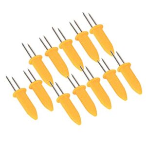 12 PCS/Set Corn on The Cob Holders, Corn on The Cob Skewers for BBQ, Durable Heat Resistant Non Slip Corn on the Cob holders for BBQ, Cooking, Birthday Party