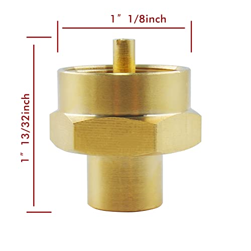 MENSI 1LB Propane Gas Bottle Refill Adapter with 1/4" Female NPT Thread Gun Accessories (1LB Bottle Connection to 1/4" NPT Female)