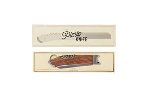 w&p picnic knife | 7 inch | premium steel, wine & bottle opener, multi-purpose blade, home tools