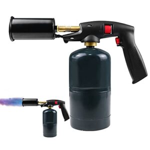 upgraded propane grill torch, mapp cooking torch,  map-pro bbq tool with flame adjustment switch, ideal for steak grill torch, charcoal starter and bonfire igniter,(butane/propane tank not included) 