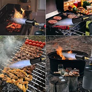 Upgraded Propane Grill Torch, MAPP Cooking Torch,  MAP-Pro BBQ Tool with Flame Adjustment Switch, Ideal for Steak Grill Torch, Charcoal Starter and Bonfire Igniter,(Butane/Propane Tank Not Included) 