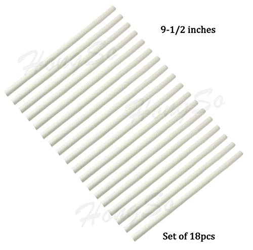 Hongso 9.5" Long Grill Ceramic Rods Replacement for DCS Grill 30 36 48 Inch Gas Grills (bga/Bgb/Bgc Series) CR123-18 18-Pk